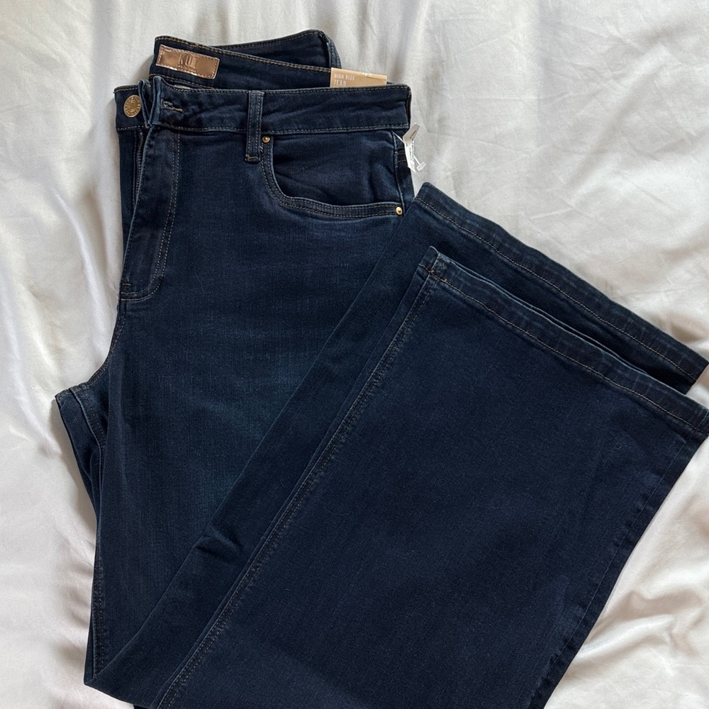 KUT from the Kloth Women's Jeans High-Rise Wide Leg Clean Hem in Attributable